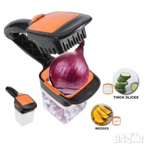 Кухненско, мултифункционално ренде за плодове и зеленчуци 5 в 1 Genius Nicer Dicer, снимка 5 - Аксесоари за кухня - 46558766