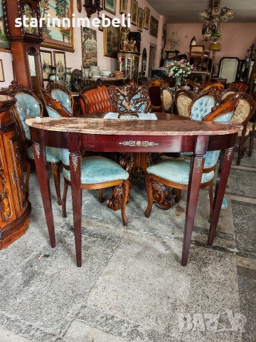 Елегантна класическа конзола с мрамор, снимка 10 - Маси - 53690703