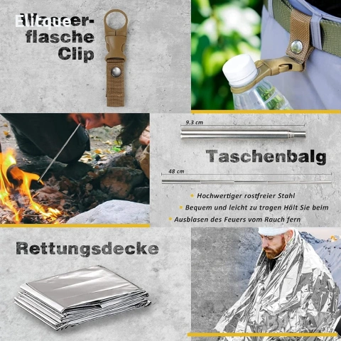 13в1 Комплект за оцеляване, снимка 2 - Екипировка - 53106862