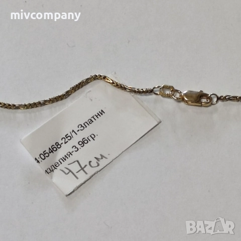 Златен синджир 3.96гр.47см., снимка 4 - Колиета, медальони, синджири - 52482455