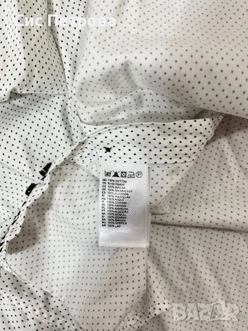 Мъжка бяла риза на черни точки, снимка 3 - Ризи - 49774914