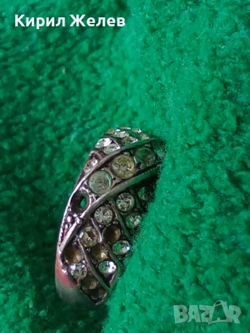 СТАР СКЪПОЦЕНЕН СРЕБЪРЕН ПРЪСТЕН СРЕБРО 925 с ИСКРЯЩИ ФАСЕТИРАНИ ЦИРКОНИ 48652, снимка 15 - Пръстени - 50354713