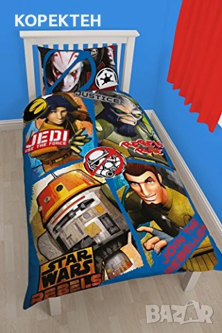 STAR WARS REBELS Комплект юрган + 1 калъфка за възглавници за единично легло