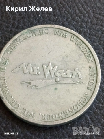 Стар жетон токен за автомивка Mr.Wash рядък за КОЛЕКЦИЯ ДЕКОРАЦИЯ 23254, снимка 3 - Други ценни предмети - 51461043