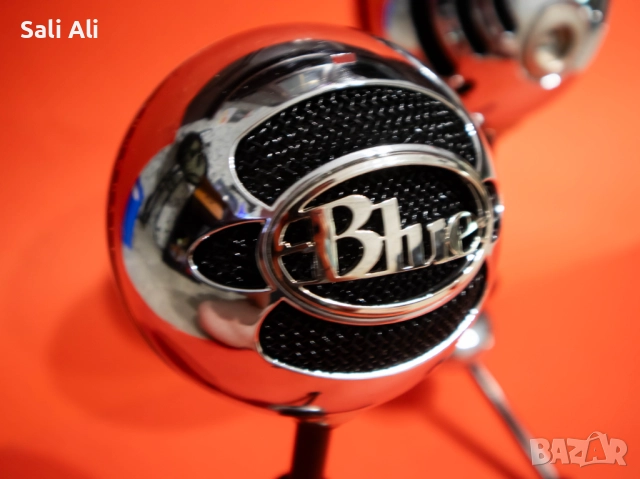 Logitech Blue Snowball Хром USB кондензаторен микрофон запис стрийминг, снимка 5 - Микрофони - 51802403