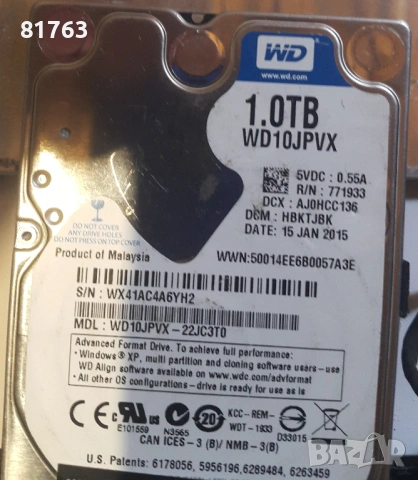 Хард диск-WD10JPVX1000GB / 1.0TB 