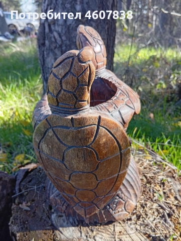 Дърворезба скулптура стойка за алкохол 25 см, снимка 3 - Декорация за дома - 52429224