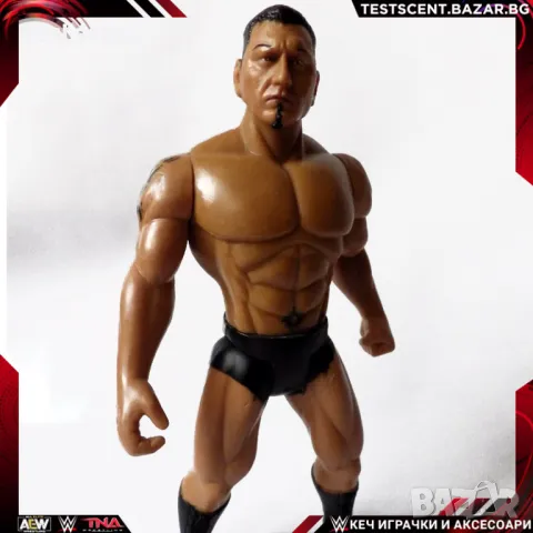 Екшън фигура WWE Батиста Batista Dave Bautista Jakks 2005 15cm figure играчка, снимка 1 - Колекции - 48438412