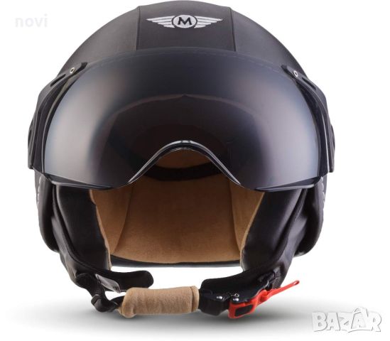 MOTO Helmets H44, S, каска за мотопед, скутер, веспа, vespa, мотор, снимка 2 - Аксесоари и консумативи - 46245631