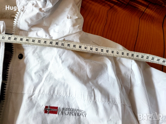 Дамско бяло яке Geographical Norway Expedition вятърустойчиво и водоустойчиво Ххл, снимка 9 - Якета - 52086999