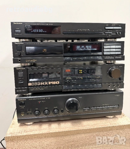 🔊Ретро аудио система - сет TECHNICS - усилвател, сд плеър, дек и тунер + опция колони🔈