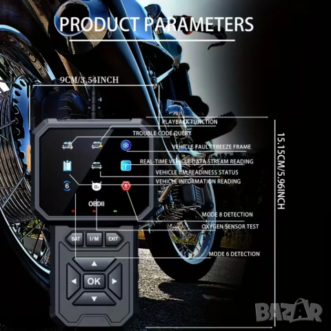 Full OBD2 EOBD автомобилен диагностичен кодочетец S1 , снимка 6 - Аксесоари и консумативи - 54021630