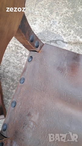 Антикварни кресла масив и кожа, снимка 9 - Дивани и мека мебел - 53354240