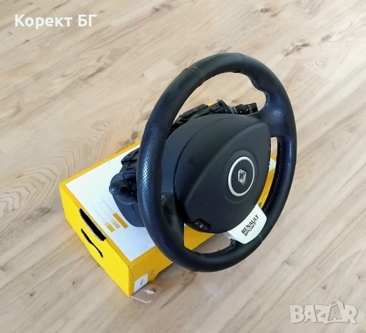 Мултифункционален волан с аербег и лентов кабел + лост за мигачи/чистачки за Рено Меган и Клио, снимка 3 - Части - 51237720