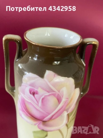 Прусия. Рейнгольд Шлегельмильх.1900-1914г.Порцеланова ваза., снимка 3 - Антикварни и старинни предмети - 51400460