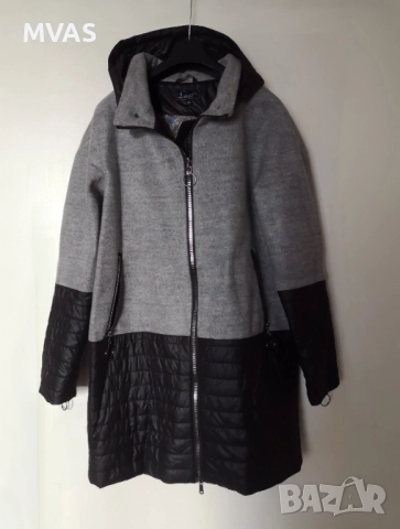 Ново дамско есенно яке черно сиво XL 