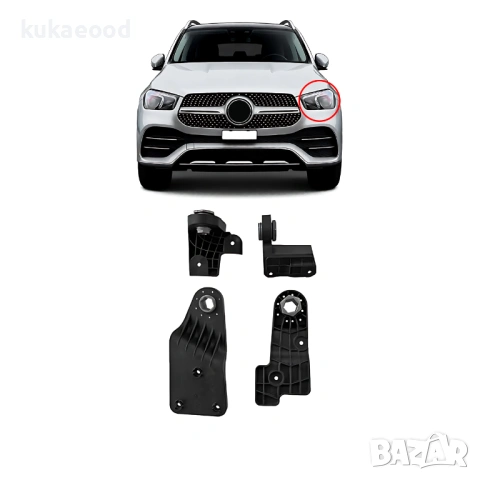 Комплект щипки за захващане на фар Mercedes GLS X167, снимка 3 - Части - 54192959