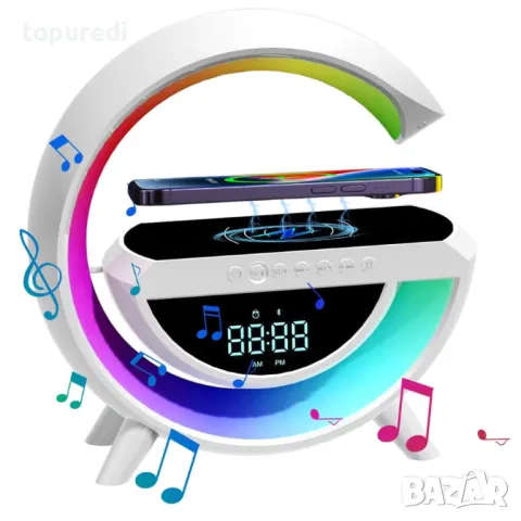 5В1 СМАРТ ЛАМПА – МУЗИКА, ЗАРЯДНО, ЧАСОВНИК И СВЕТЛИНА