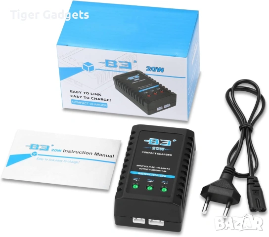 B3 зарядно за LiPo батерии 2S 3S 7.4V 11.1V RC балансиращо, снимка 4 - Друга електроника - 54135718