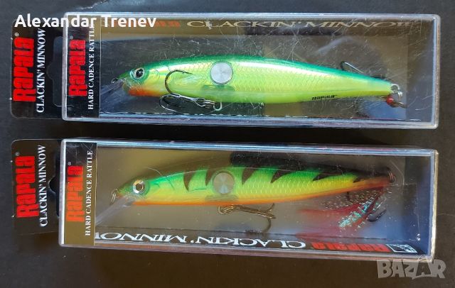 Воблери-Rapala clackin minow(CNM9 и 11)спряни от производство, снимка 1 - Екипировка - 46613507