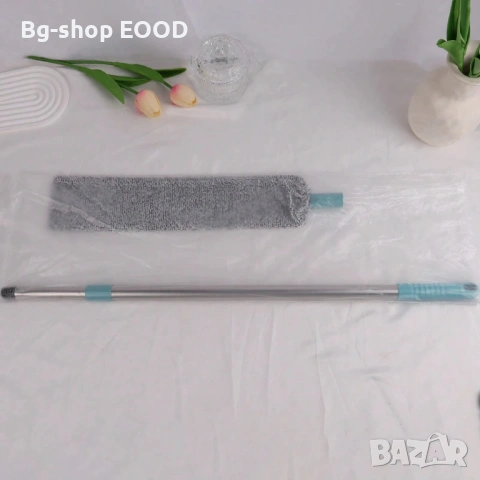 Четка за прах с разтегателна дръжка, сива/сребриста, регулируем размер до 130 см, снимка 6 - Други стоки за дома - 54189533