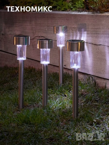 Комплект от 6 броя LED соларни лампи, снимка 5 - Лед осветление - 53809710