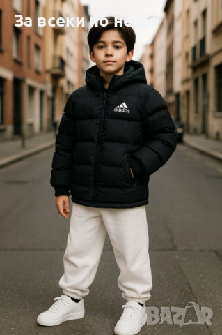 Adidas Детско Черно Зимно Яке 9-10г 11-12г 13-14г 15-16г Код Детски Находки39, снимка 2 - Детски якета и елеци - 52634672