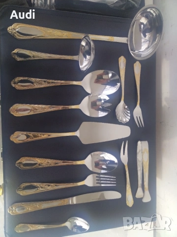 Сервиз прибори за хранене от  Luxe Edelstahl Rostfrei Solingen - 71 броя от неръждаема стомана 18/10, снимка 7 - Прибори за хранене, готвене и сервиране - 53899298