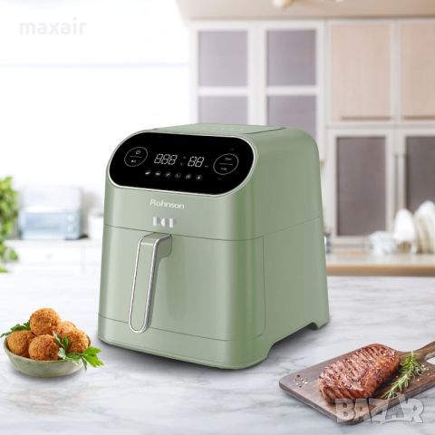 Фритюрник Airfryer Rohnson R-2859G Green * Безплатна доставка * Гаранция 2 години, снимка 6 - Фритюрници - 45682739