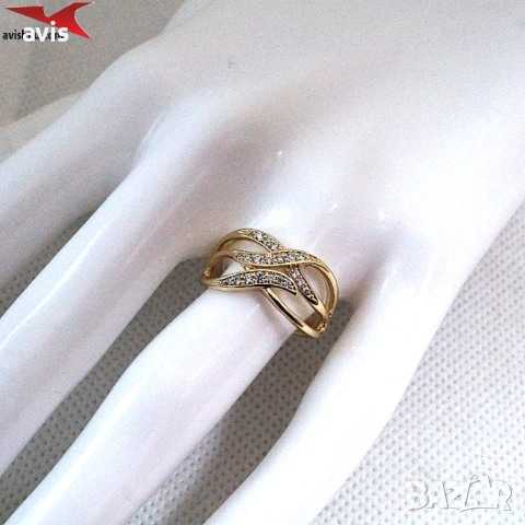 Пръстен с 14К златно покритие 224850, снимка 4 - Пръстени - 53690876