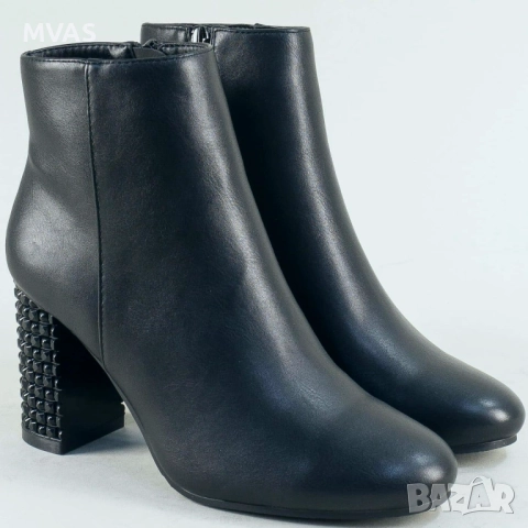 Нови - 35% дамски черни боти на релефен ток 38 размер, снимка 4 - Дамски боти - 30533609