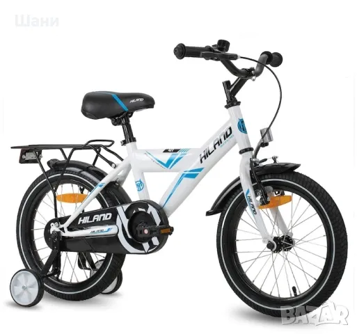 Детски велосипед Hiland, 16", Бял, снимка 3 - Детски велосипеди, триколки и коли - 49740296