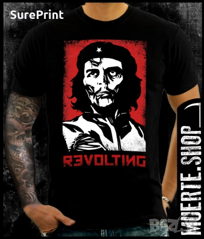 Черна тениска с щампа CHE GUEVARA ZOMBIE