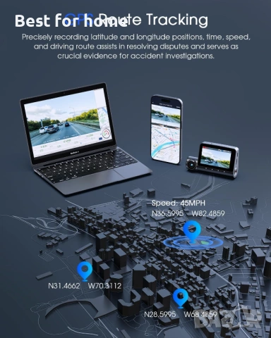 5K 3-канална видеорегистратор, снимка 6 - Камери - 54216882