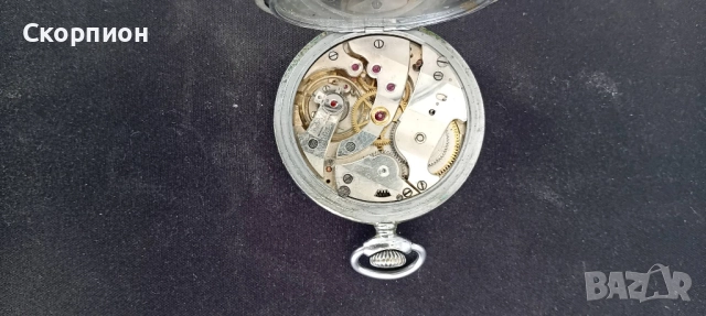 Швейцарски джобен часовник - Chronometre ARGENTAN CHROME, снимка 5 - Джобни - 51453087