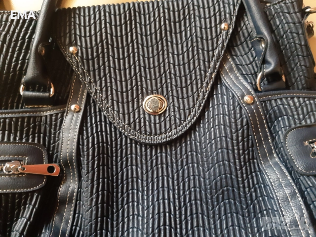 Дамски чанти: PARFOIS голяма/Синя чанта/Несесер за чанта, снимка 9 - Чанти - 47481219