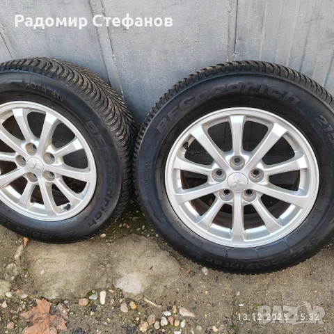 4бр. 16” Ориг. Джанти 5х114,3 за -MITSUBISHI- 6,5Jx16H 2.ET46 с зимни гуми  , снимка 3 - Гуми и джанти - 52776053