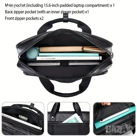 Мъжки, Функционален Бизнес Кежуал за през рамо от Истинска кожа! Кросбоди Чанта с профи насоченост!, снимка 10 - Чанти - 49989179