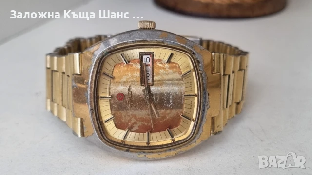 Рядък Швейцарски винтидж мъжки часовник Felca Space Star Rotomatic 25 Jewels  , снимка 3 - Антикварни и старинни предмети - 51140410