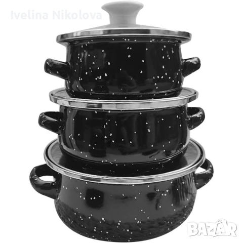 Комплект от 3 тенджери - 16см, 18см, 20см, снимка 4 - Съдове за готвене - 53400301