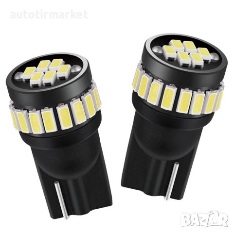 Диодни безцокълни крушки T10 12V – LED, снимка 1 - Аксесоари и консумативи - 45916960