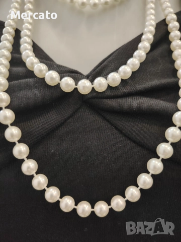 Гердан 3 реда перли АРТ №105, снимка 3 - Колиета, медальони, синджири - 52306811