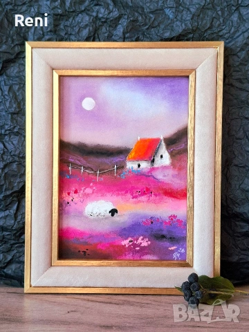 Пролетна нощ, пастелна картина, оригинал