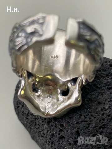 Сребърен уникален пръстен, снимка 8 - Пръстени - 52976487