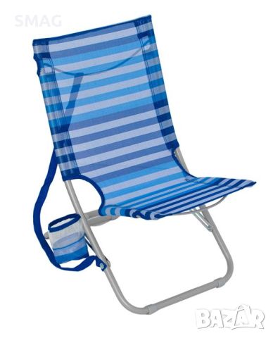 Плажен стол Blue Striped 49x43x61cm, снимка 1 - Къмпинг мебели - 46304427