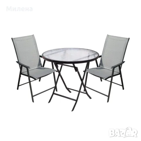 Сгъваем комплект за балкон маса и 2 стола, снимка 3 - Други стоки за дома - 50019340