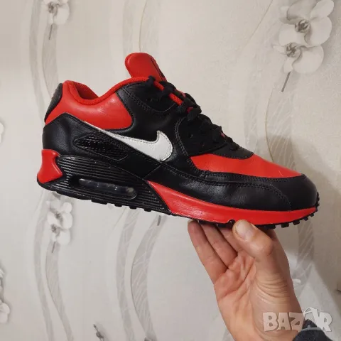 Кожени маратонки  NIKE AIR MAX 90 номер 45-45,5 , снимка 3 - Маратонки - 48562642