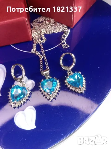 Комплект колие и обици , снимка 3 - Бижутерийни комплекти - 49623681