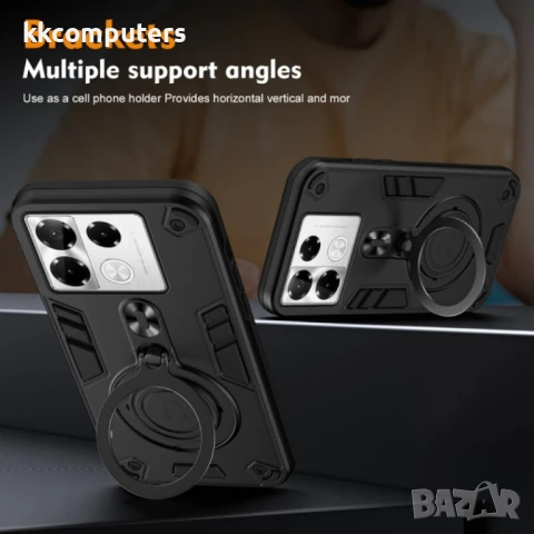 Infinix Note 40 Pro 4G Удароустойчив Metal Ring 360 Калъф и Протектор, снимка 5 - Калъфи, кейсове - 50767509