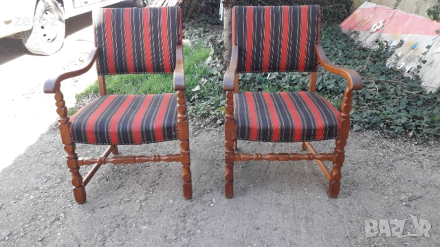 Кресла ретро масив-2бр.-№040, снимка 2 - Дивани и мека мебел - 52750485